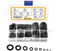 MOLIMOLI Juego de Arandelas Negro, 684 Piezas Surtido de Arandelas de Acero Inoxidable con Arandelas de Cuerpo (M2,M2.5,M3,M4, M5, M6, M8, M10, M12), Planas para Tornillos y Tuercas