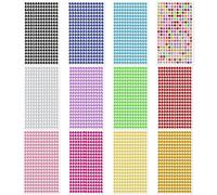 MOLIMOLI Piedras Brillantes Autoadhesivas, 3120 Piezas de Piedras Brillantes Autoadhesivas, 12 Hojas de Piedras Brillantes para Maquillaje, uñas y Manualidades: Piedras Adhesivas para Manualidades