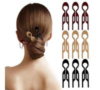 MOLIMOLI Pinzas para el Cabello de 9 Piezas, Juego de Horquillas francesas, Horquilla Francesa con Mango mágico, Cabello Giratorio para peinar, Horquillas para el Cabello Grandes Mujeres y niñas