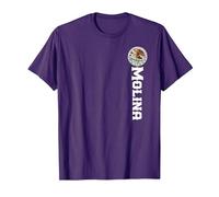 Molina Apellido, Camisa Mexicana para Hombres, Mujeres y niños Camiseta, Hombre, Morado, XXL
