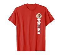 Molina Apellido, Camisa Mexicana para Hombres, Mujeres y niños Camiseta, Hombre, Rojo, L