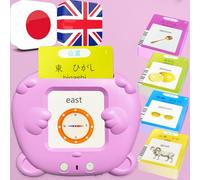 MoLingvora Tarjetas bilingües hablantes para niños, tarjetas de inglés japonés para niños y adultos, 510 palabras a la vista, alfabeto ABC, discurso de bolsillo para niños pequeños, juguetes