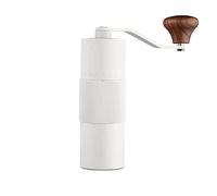 Molinillo Café Oficina Molinillo De Mano Granos Café Escala Ajuste Externo Máquina Doble Rodamiento Vintage Moledor de Cafe(White)