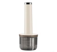 Molinillo compacto recargable por USB para alimentos a base de carne y plantas con diseño de baja vibración y movimiento de molienda suave para resultados consistentes (blanco)