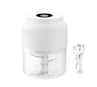 Molinillo de ajo eléctrico: 4,72 x 3,15 pulgadas, mini picador de ajo, herramienta de cocina cortadora de carne con estructura de metal ABS y fácil operación | Accesorio de cocina de preparación de al