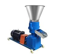 Molinillo de alimentación de pellets para animales, granulador de alimentación de alimentos con tamaño de partícula ajustable y distancia del rodillo de presión, compatible con varios moldes