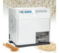 Molinillo de arroz eléctrico de 30 kg/h, 500 W, separador automático de salvado de arroz, pequeña máquina de molienda de arroz con precisión de fresado ajustable para molinos y granjas