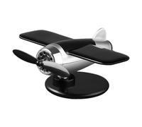 Molinillo de avión solar - Decoración de tablero de coche de avión de energía solar - Figura decorativa de tablero automotriz para mujeres, hombres, padre