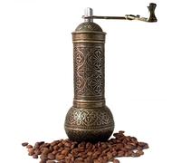 Molinillo de café antiguo, molino de estilo turco recargable con amoladora ajustable de calificación, molino de café manual con mango (verde militar)