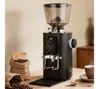 Molinillo de café comercial de fresa plana, fresa de 64 mm con 9 ajustes precisos para espresso y vertido, modos de dosificación dual con tolva de gran capacidad y soporte para portafiltro black