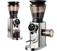 Molinillo de café con rebabas, molinillo eléctrico cónico de granos de café con 48 ajustes de molienda, molinillo antiestático, temporizador electrónico de precisión, para espresso/goteo/infusión fría