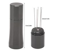 Molinillo de café de acero inoxidable 304, herramienta de distribución de café tipo aguja, diseño de aguja desmontable para un molido uniforme, ideal para el hogar y la preparación (Gris oscuro)