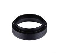Molinillo de café de aleación de aluminio embudo dosificador para cestas de portafiltro de 51 mm, 54 mm, 58 mm, herramienta esencial para entusiastas del espresso (54 mm, negro)