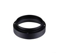 Molinillo de café de aleación de aluminio embudo dosificador para cestas de portafiltro de 51 mm, 54 mm, 58 mm, herramienta esencial para entusiastas del espresso (51 mm, negro)