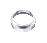 Molinillo de café de aleación de aluminio embudo dosificador para cestas de portafiltro de 51 mm, 54 mm, 58 mm, herramienta esencial para entusiastas del espresso (51 mm, plateado)