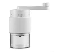 Molinillo de café de mano con 35 tamaños de molienda personalizables para varios métodos de preparación, diseño fácil de limpiar (blanco)