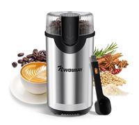 Molinillo de Café Eléctrico 300W Molinillo Multifunción Capacidad 80g Cuchillas de Acero Inoxidable con Cepillo de Limpieza Botón de un Toque para Café Especias Fácil de Usar y Limpiar para Uso Diario