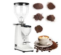 Molinillo de café eléctrico con fresa plana de 60 mm, molinillo de fresa casero con 19 ajustes de molienda precisos, tolva grande y soporte para portafiltro incorporado - Molinillo de fresa pla white