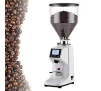 Molinillo de Café Eléctrico, Licuadora de Granos de Café con Pantalla Táctil, 19 Ajustes, Capacidad de Tolva de 500 G, Molinillo de Mezcla Para Hogar y Comercial(White)