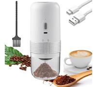 Molinillo de café eléctrico, molinillo de café eléctrico portátil, mecanismo ajustable de cerámica, pequeño molinillo de café recargable, mini molinillo de café para granos, nueces, granos, 25 g
