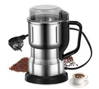 Molinillo de Café Eléctrico, NIUAWASA 200W Mezclador de Molienda de Café de Acero Inoxidable para el Hogar para Nueces Especias Semillas Granos (Plata)