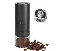 Molinillo de café eléctrico portátil con 38 ajustes de molienda ajustables, rebaba cónica de acero inoxidable recargable por USB, molinillo de granos de café para espresso, prensa francesa, viajes