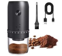 Molinillo de Café Eléctrico, USB Rechargeable Molinillo de Café con Cónica de Cerámica, Molinillo de Café Portátil con Múltiples Configuraciones de Molienda, para viajes campamentos oficina espresso