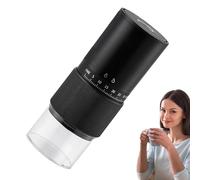 Molinillo de café en grano - Molinillo de café ajustable portátil, dispositivo de molienda de varias velocidades | Molinilo de granos eléctrico silencioso con tecnología de reducción de ruido, baterí