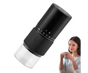 Molinillo de café en polvo, molinillo de café eléctrico para granos | Cafetera portátil ajustable de viaje,Cafetera recargable con reducción de ruido, molinillo de café para cocina, portátil a más