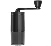 Molinillo de café manual ajustable con rebaba de acero inoxidable, molinillo de manivela portátil para el hogar, viajes, camping, compatible con varios métodos de preparación, negro (negro)