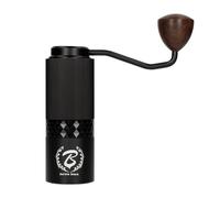 Molinillo de café manual Barista Space - Acero inoxidable de alta calidad, molinillo de precisión, empuñadura de goma, mango ergonómico de madera, color Negro