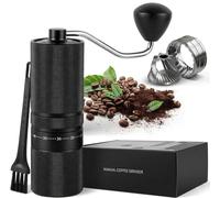 Molinillo de café manual con 60 ajustes ajustables, con mango recto para prensa francesa, goteo, espresso con consistencia de montaje, molinillo cónico de acero inoxidable, capacidad de 28 g