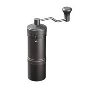 Molinillo de café manual con rebaba de acero inoxidable, diseño compacto portátil para camping, senderismo, viajes, molienda ajustable fina a gruesa, compatible con prensa francesa Drip Espresso (gris