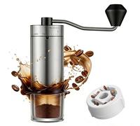Molinillo de café manual de acero inoxidable con 40 ajustes ajustables, molinillo de café cónico portátil con manivela de mano, perfecto para entusiastas del espresso (moler maíz de cerámica)