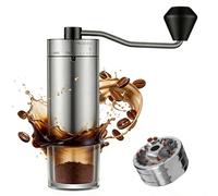 Molinillo de café manual de acero inoxidable con 40 ajustes ajustables, molinillo de café cónico portátil con manivela de mano, perfecto para entusiastas del espresso (moler maíz de acero inoxidable)