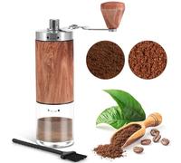 Molinillo de café manual de acero inoxidable, molinillo de café portátil desmontable con mango plegable, grado de molienda ajustable para el hogar y la oficina, silencioso (estilo 1)