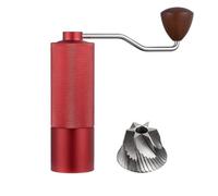 Molinillo de café manual, molinillo de café portátil con rebaba de acero inoxidable CNC, 12 ajustes ajustables, cuerpo de aluminio, for café por goteo, espresso, prensa francesa(Red,6 teeth)