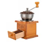 Molinillo de café manual, molinillo de granos de café con cajón de madera, pies antideslizantes y fácil limpieza, grosor ajustable, molinillo de café expreso para casa, oficina, viajes y café fresco
