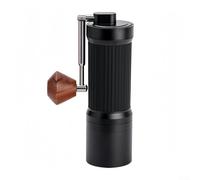 Molinillo de café manual portátil, molinillo de café manual ajustable de 7 estrellas, con rebaba de acero inoxidable, 24 ajustes de grosor, para verter espresso sobre la preparación (negro)