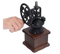 Molinillo de Café Manual Retro con Rueda de Manivela, Cajón y Finura Ajustable, Decoración para Café