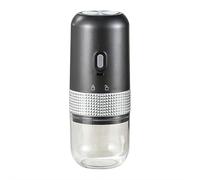Molinillo de café, molinillo de café recargable, mini molinillo de café eléctrico automático de cerámica con rebabas ajustables con un toque para el hogar, oficina, viajes, elaboración de cerveza