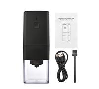 Molinillo de café Mtlavishness Mini molinillo de café eléctrico portátil con molienda fina gruesa ajustable Cámara extraíble para viajes en casa Oficina Cafetería Molinillo de (Negra)