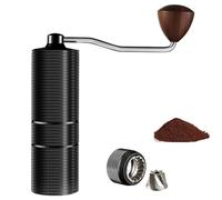 Molinillo de café portátil con manivela de acero inoxidable con ajustes ajustables para molienda de precisión de espresso a prensa francesa, perfecto para elaboración casera
