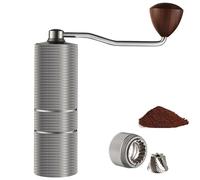 Molinillo de café portátil con manivela de acero inoxidable con ajustes ajustables para molienda de precisión de espresso a prensa francesa, perfecto para elaboración casera