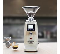Molinillo de café profesional con pantalla digital,cafetera espresso comercial,19 niveles de molienda ajustables,White-SmallWarehouse
