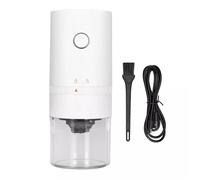 Molinillo de café tipo C con carga USB profesional de cerámica, molino de granos de café, molinillo eléctrico portátil (blanco)