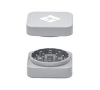 Molinillo de cerámica cuadrado premium Long Beach | Recubrimiento de nanocerámica | 2 piezas | Trituradora (plateada)