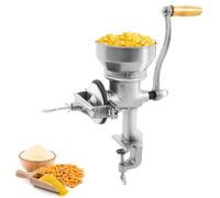 Molinillo de cereales manual, 500 ml, ajustable, con embudo bajo y abrazadera de mesa, amoladora de acero inoxidable para nueces, café, cereales, semillas, maíz, especias,