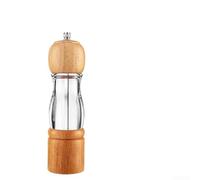 Molinillo de especias de madera ajustable con núcleo de molienda de visión clara para un control preciso de pimienta, sal y condimentos (A)