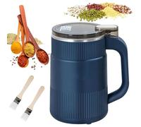 Molinillo de especias eléctrico, máquina de polvo de maíz de 300 ml con 8 cuchillas, para granos de café, hierbas y especias, para nueces, granos, maíz, sésamo blue